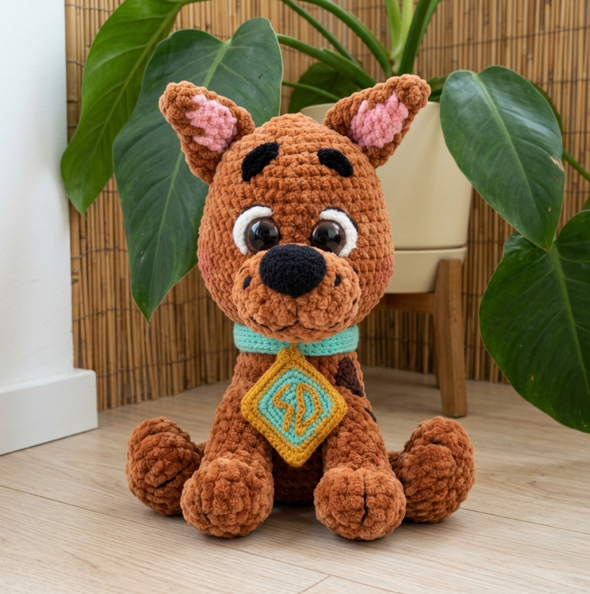 Low-Sew Detective Dog Crochet Pattern 🐶 Amigurumi Dog PDF | Cute Plush Toy