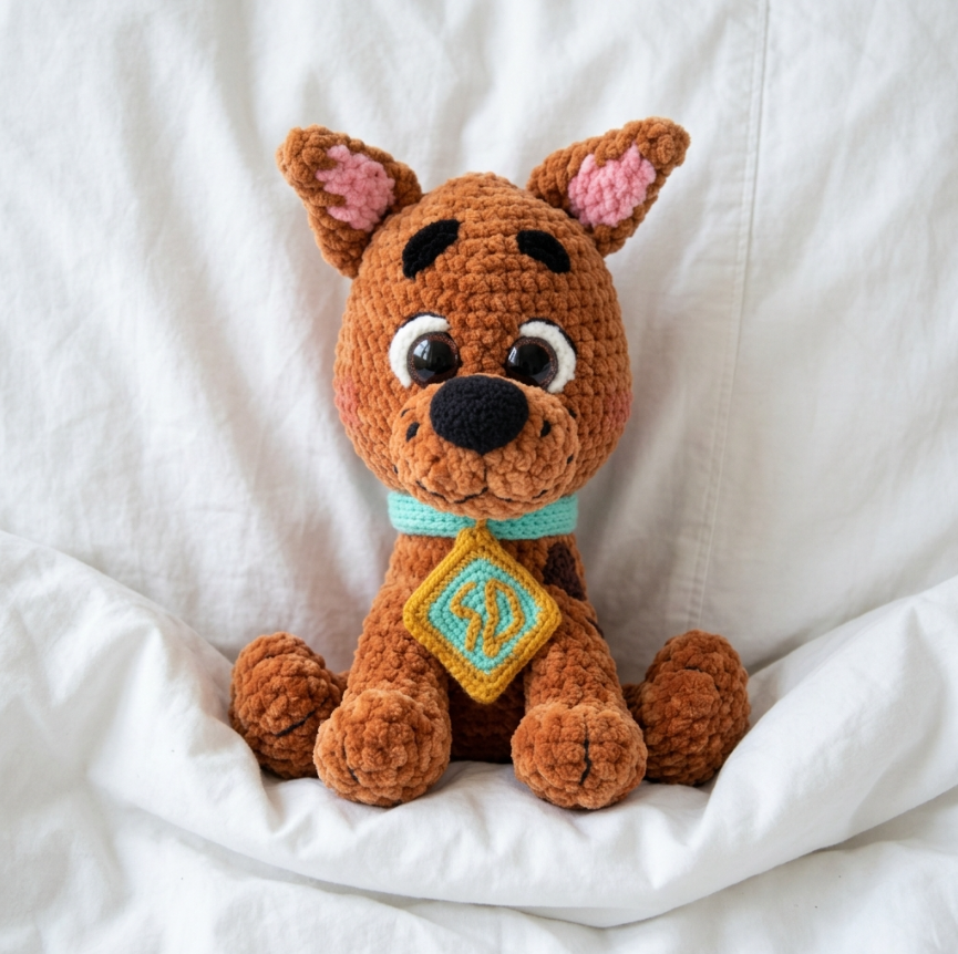 Low-Sew Detective Dog Crochet Pattern 🐶 Amigurumi Dog PDF | Cute Plush Toy
