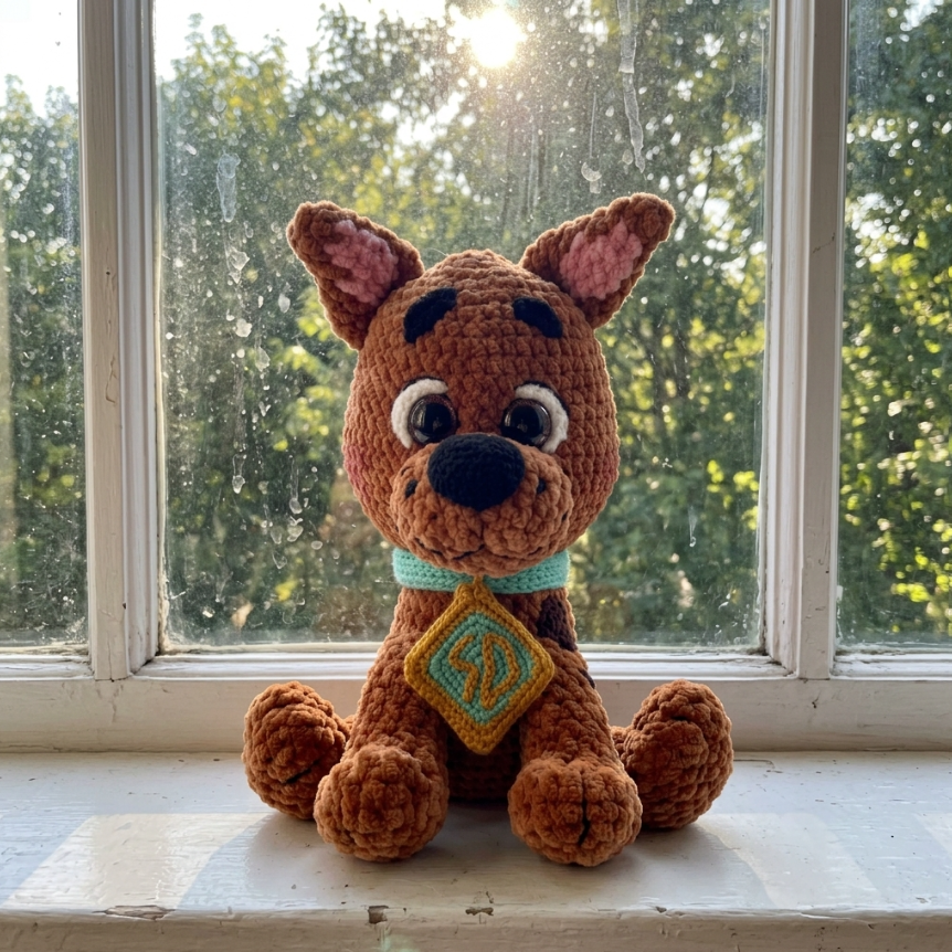 Low-Sew Detective Dog Crochet Pattern 🐶 Amigurumi Dog PDF | Cute Plush Toy