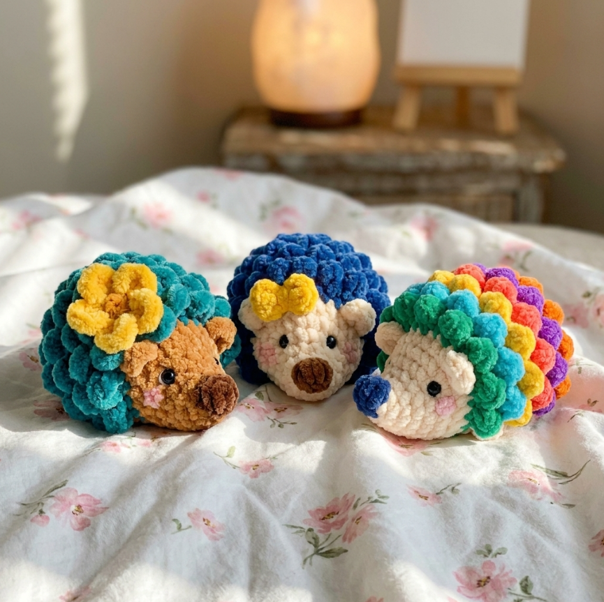 No-Sew Hedgehog Crochet Pattern 🦔 3-in-1 Amigurumi Plush PDF (Beginner-Friendly)