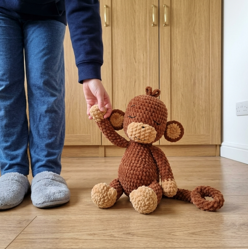 Sleeping Monkey Crochet Pattern 🐒 Snuggler Amigurumi Plush PDF | Easy Crochet
